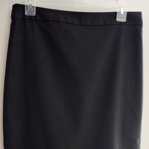 'BANANA REPUBLIC' Solid Black Skirt Size 8 Tall EUC